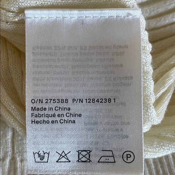 COS Cream Ribbed Tank Top #77 - Picture 7 of 8